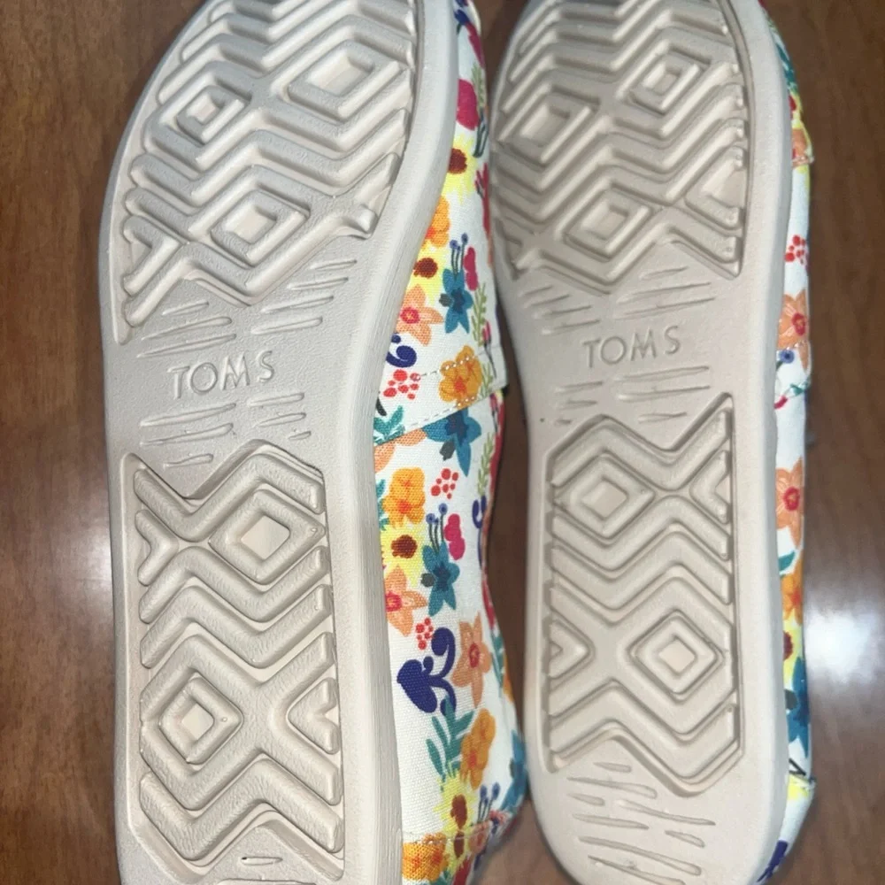 TOMS Multicolor Floral Canvas Slip-Ons - Picture 3 of 6